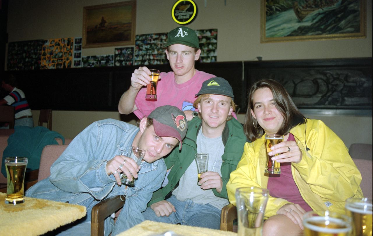 A few of the crew in Banff—no that&rsquo;s not &rsquo;the girl&rsquo;