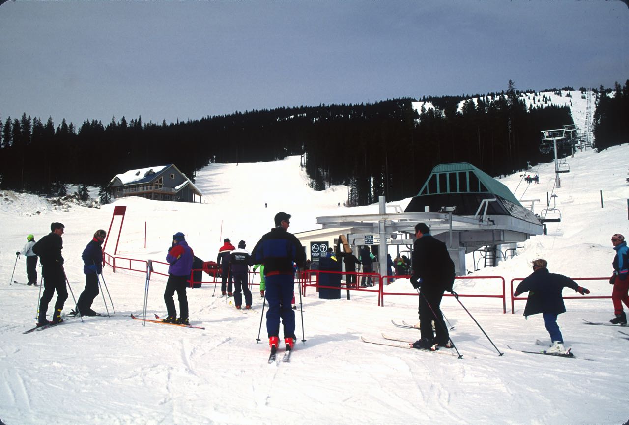 Bottom of the chair at Big White Ski resort