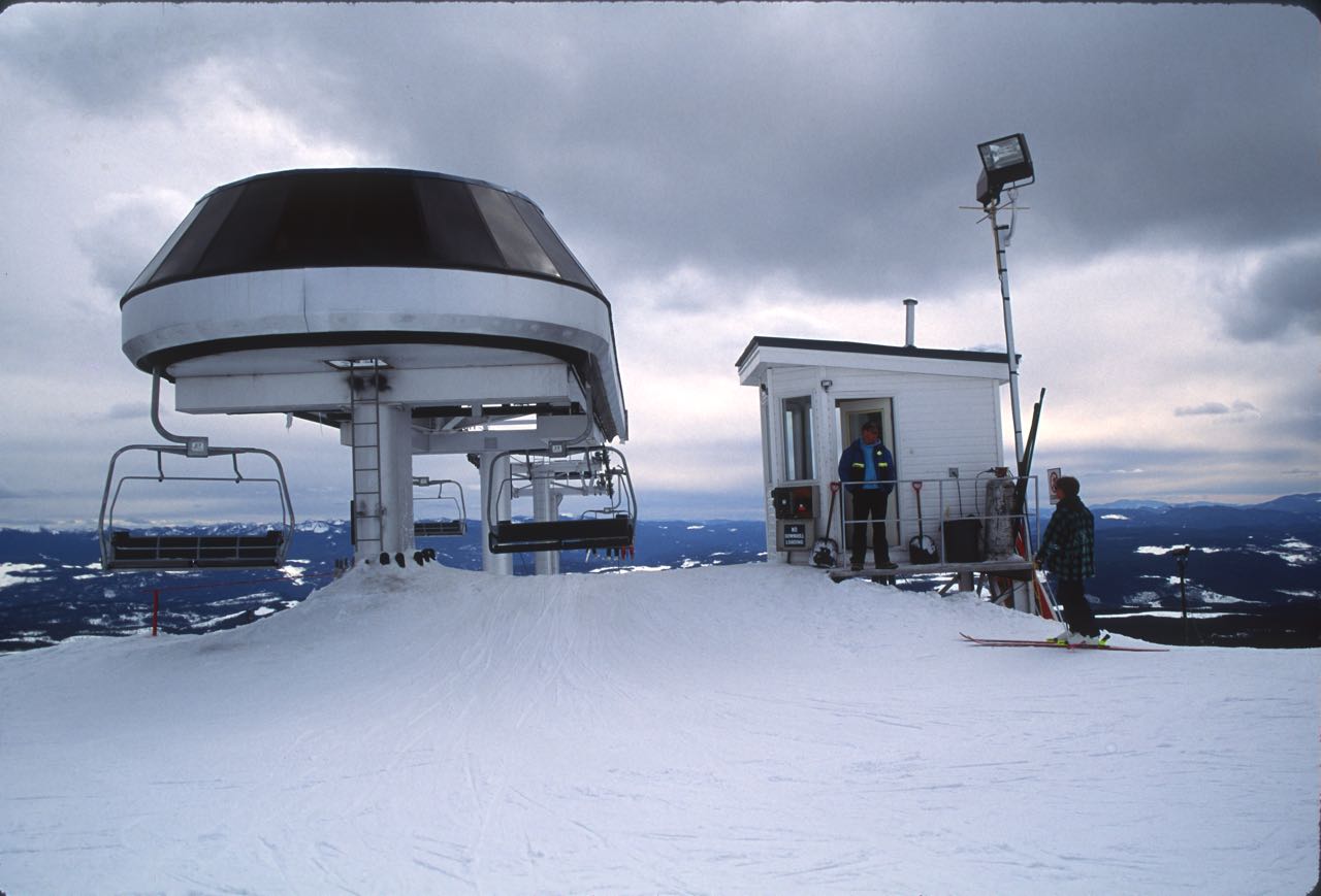 Top of the Bullet chair at Big White