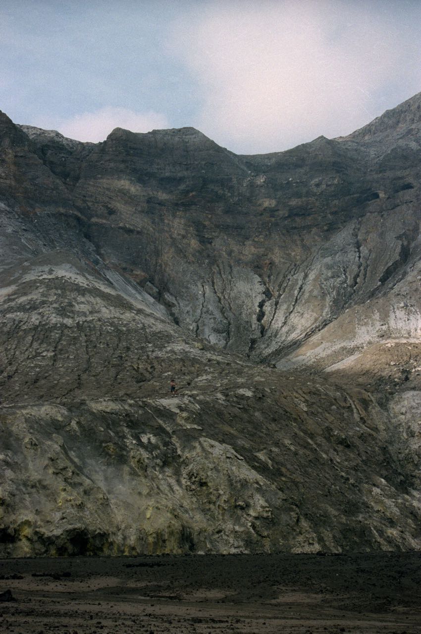 Climbing back out of the crater at Mt Bromo