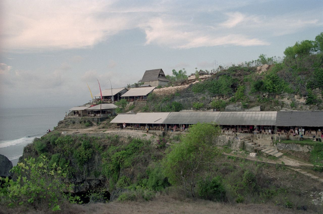 The warungs at Uluwatu in 1992
